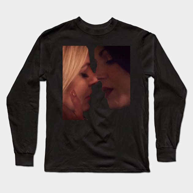 SwanQueen Kiss Long Sleeve T-Shirt by Regina1828